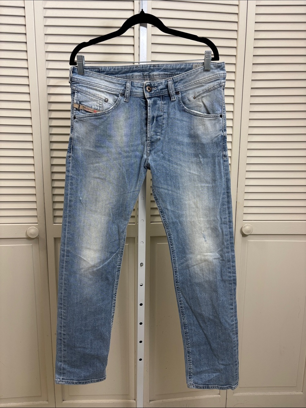 Diesel Belther Light Blue Slim Tapered Men's Jeans Size 32 x 30